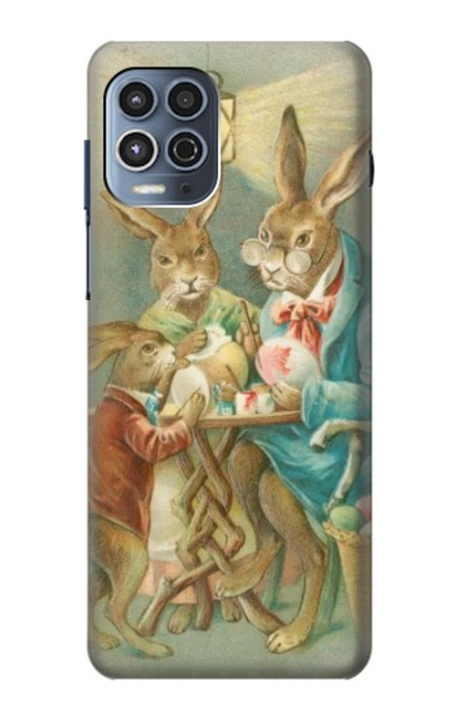 S3164 Easter Rabbit Family Case Cover Custodia per Motorola Moto G100