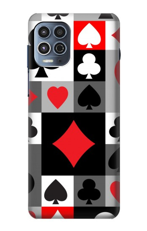 S3463 Poker Card Suit Case Cover Custodia per Motorola Moto G100