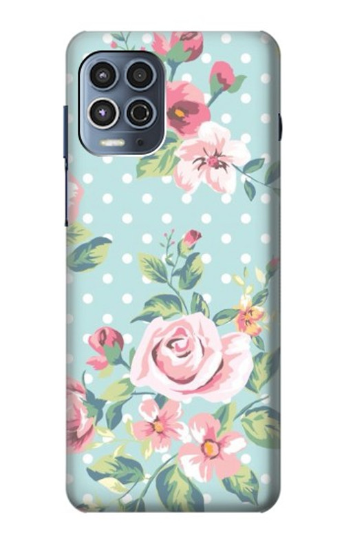 S3494 Vintage Rose Polka Dot Case Cover Custodia per Motorola Moto G100