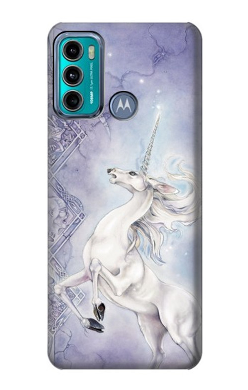 S1134 White Horse Unicorn Case Cover Custodia per Motorola Moto G60, G40 Fusion