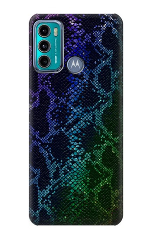 S3366 Rainbow Python Skin Graphic Print Case Cover Custodia per Motorola Moto G60, G40 Fusion