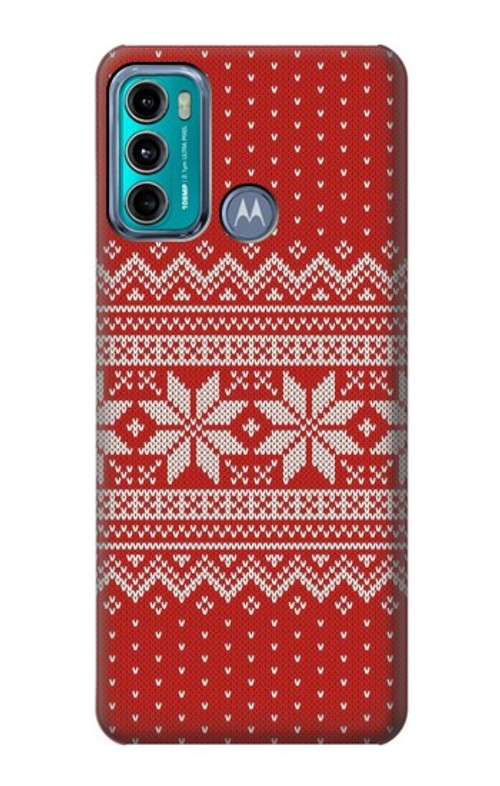 S3384 Winter Seamless Knitting Pattern Case Cover Custodia per Motorola Moto G60, G40 Fusion