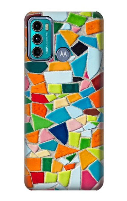 S3391 Abstract Art Mosaic Tiles Graphic Case Cover Custodia per Motorola Moto G60, G40 Fusion