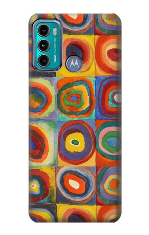 S3409 Squares Concentric Circles Case Cover Custodia per Motorola Moto G60, G40 Fusion