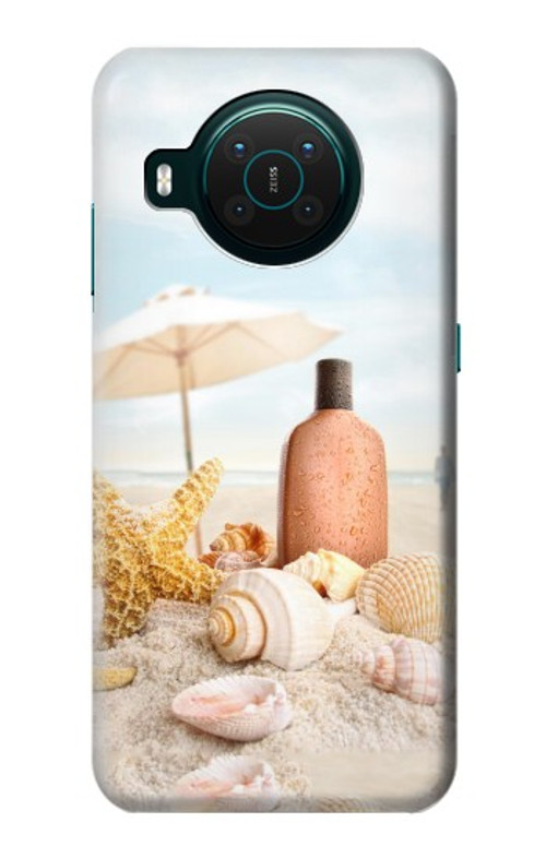 S1425 Seashells on The Beach Case Cover Custodia per Nokia X10