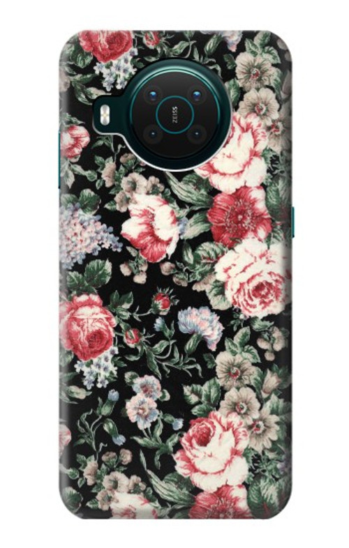 S2727 Vintage Rose Pattern Case Cover Custodia per Nokia X10