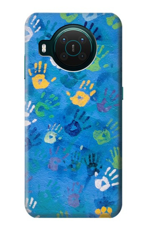 S3403 Hand Print Case Cover Custodia per Nokia X10