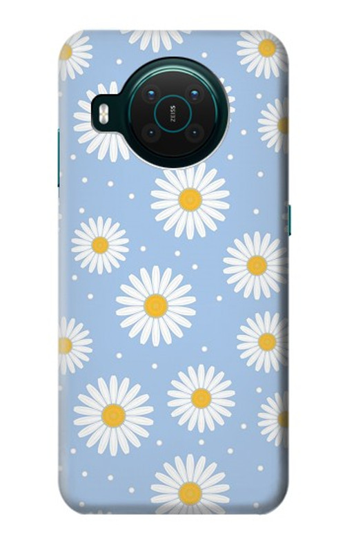 S3681 Daisy Flowers Pattern Case Cover Custodia per Nokia X10