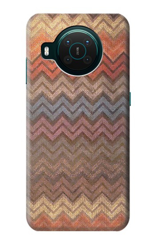 S3752 Zigzag Fabric Pattern Graphic Printed Case Cover Custodia per Nokia X10 S3752 Zigzag Fabric Pattern Graphic Printed Case Cover Custodia per Nokia X10