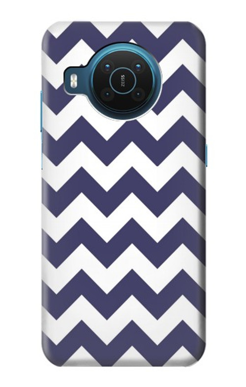 S2345 Navy Blue Shavron Zig Zag Pattern Case Cover Custodia per Nokia X20 S2345 Navy Blue Shavron Zig Zag Pattern Case Cover Custodia per Nokia X20