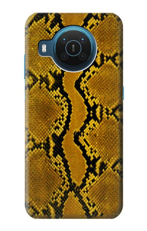 S3365 Yellow Python Skin Graphic Print Case Cover Custodia per Nokia X20