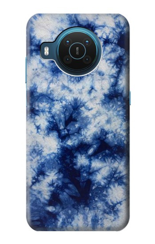 S3439 Fabric Indigo Tie Dye Case Cover Custodia per Nokia X20