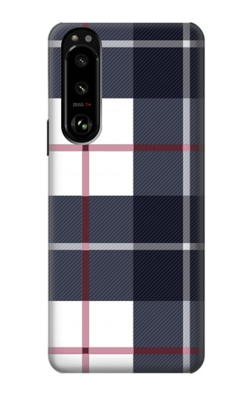 S3452 Plaid Fabric Pattern Case Cover Custodia per Sony Xperia 5 III