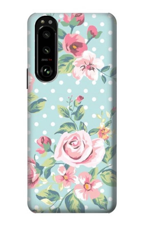 S3494 Vintage Rose Polka Dot Case Cover Custodia per Sony Xperia 5 III