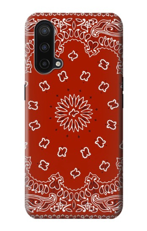 S3355 Bandana Red Pattern Case Cover Custodia per OnePlus Nord CE 5G