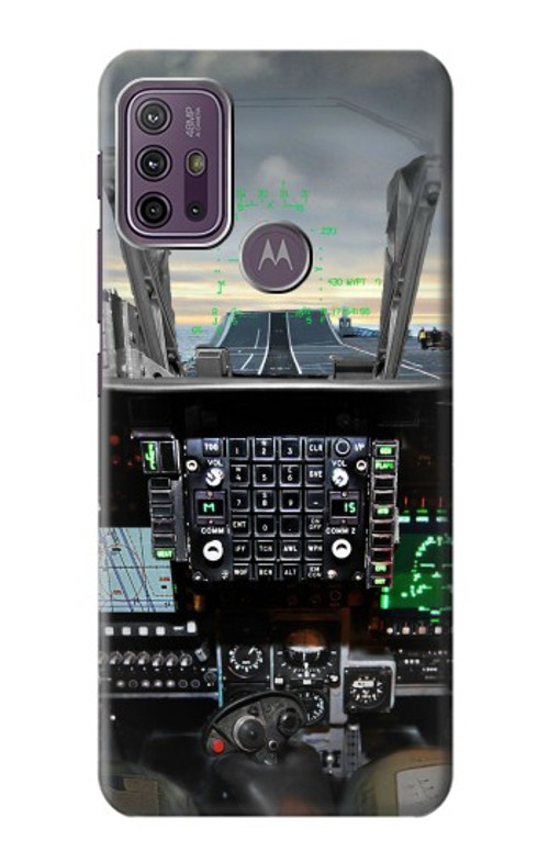 S2435 Fighter Jet Aircraft Cockpit Case Cover Custodia per Motorola Moto G10 Power