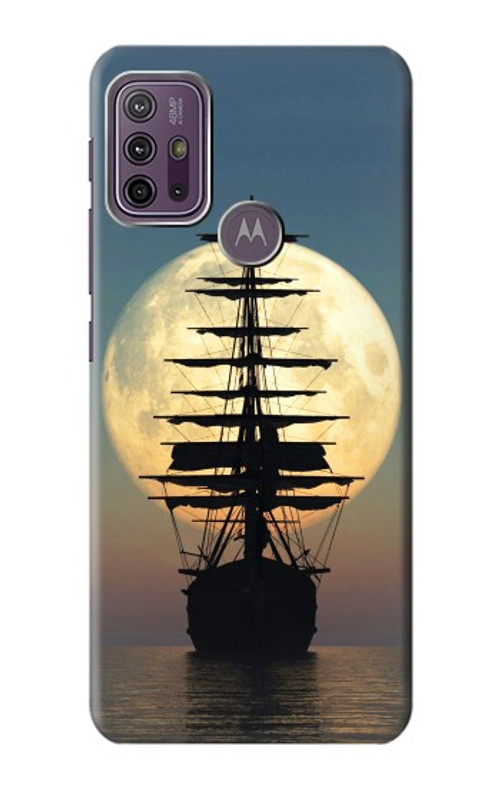 S2897 Pirate Ship Moon Night Case Cover Custodia per Motorola Moto G10 Power