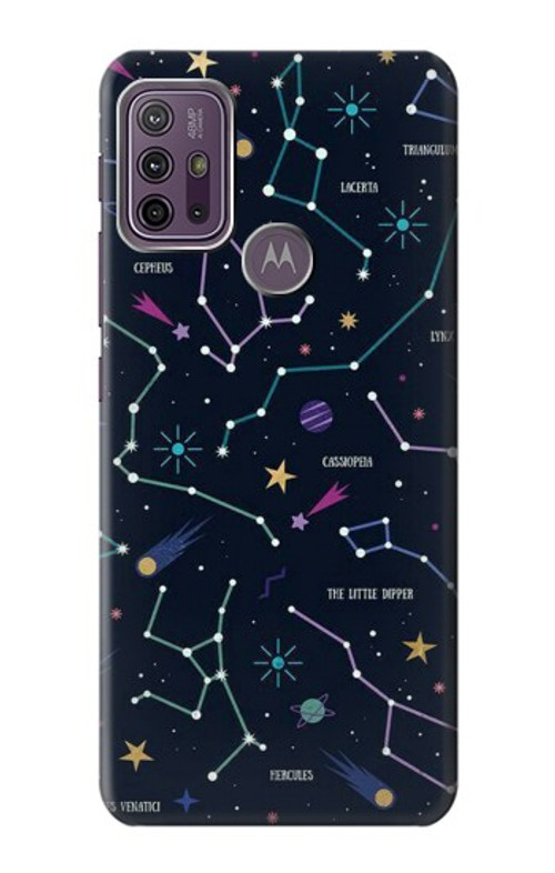 S3220 Star Map Zodiac Constellations Case Cover Custodia per Motorola Moto G10 Power