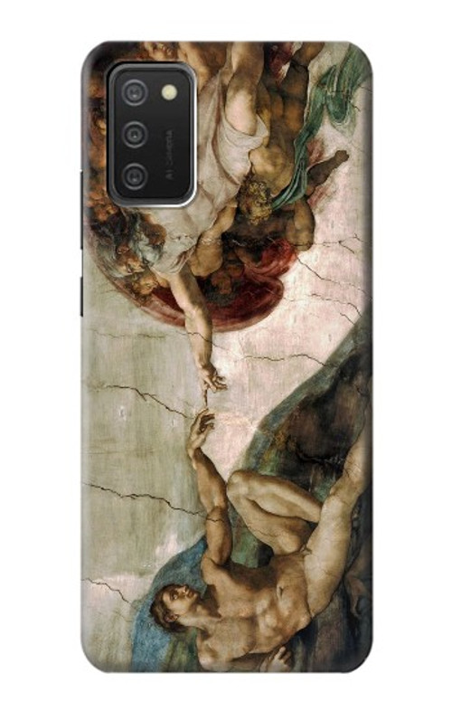 S0179 Michelangelo Creation of Adam Case Cover Custodia per Samsung Galaxy A03S