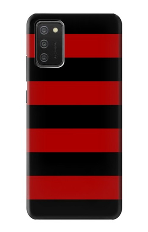 S2638 Black and Red Striped Case Cover Custodia per Samsung Galaxy A03S