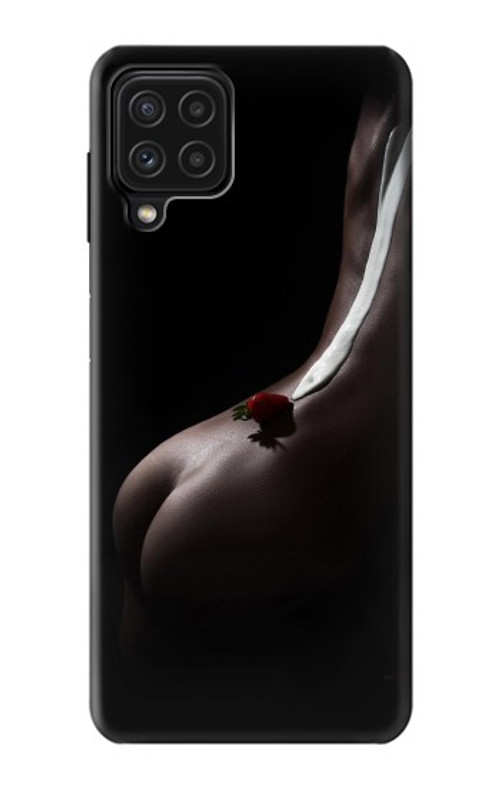 S0546 Sexy Cream Strawberry Case Cover Custodia per Samsung Galaxy A22 4G