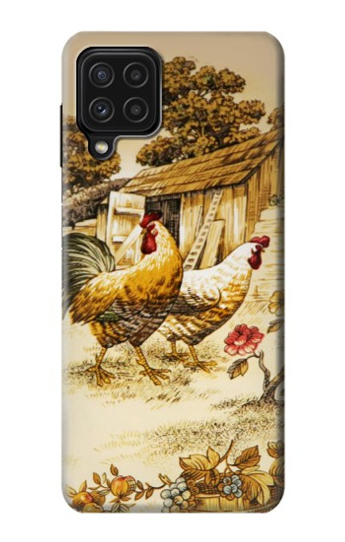 S2181 French Country Chicken Case Cover Custodia per Samsung Galaxy A22 4G