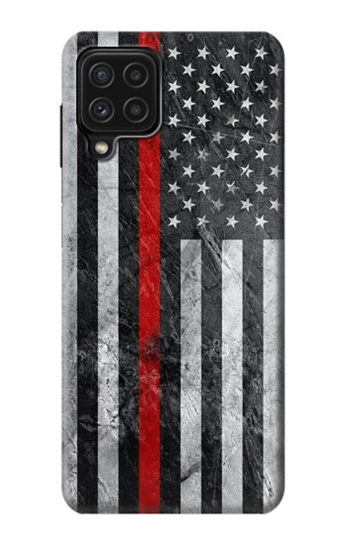 S3687 Firefighter Thin Red Line American Flag Case Cover Custodia per Samsung Galaxy A22 4G