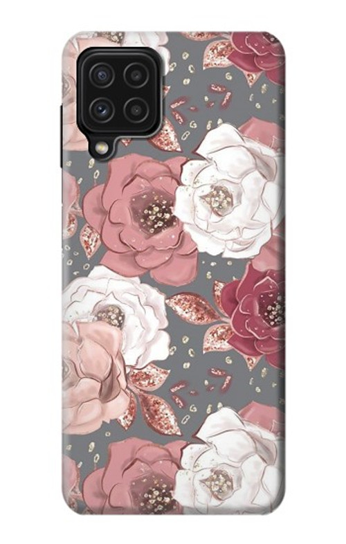 S3716 Rose Floral Pattern Case Cover Custodia per Samsung Galaxy A22 4G