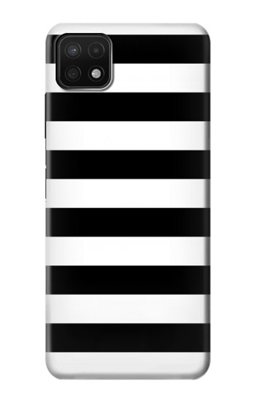 S1596 Black and White Striped Case Cover Custodia per Samsung Galaxy A22 5G