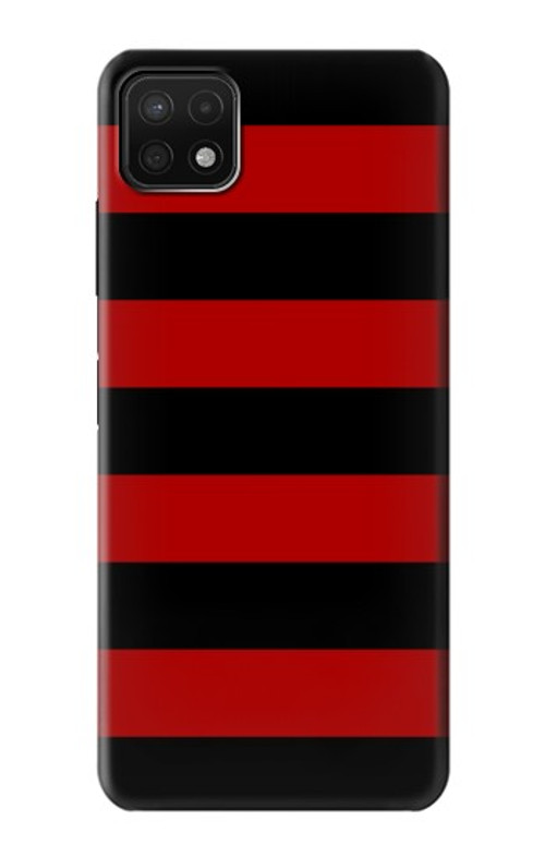 S2638 Black and Red Striped Case Cover Custodia per Samsung Galaxy A22 5G