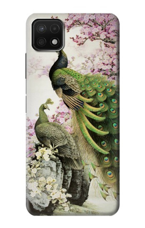 S2773 Peacock Chinese Brush Painting Case Cover Custodia per Samsung Galaxy A22 5G