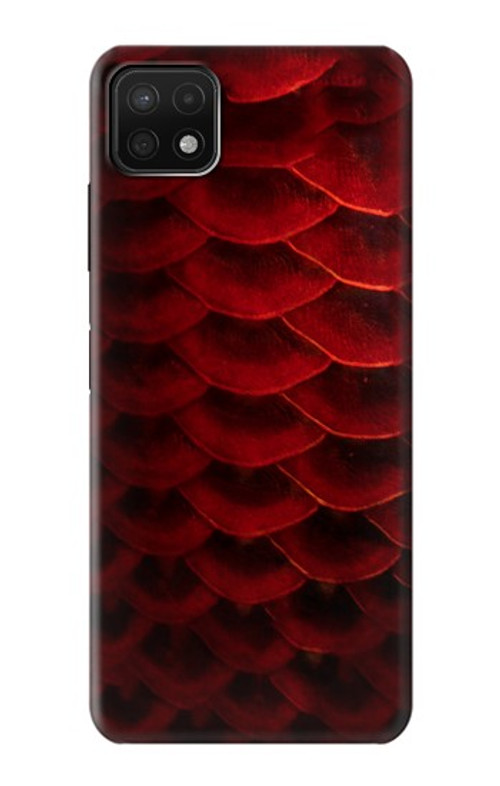 S2879 Red Arowana Fish Scale Case Cover Custodia per Samsung Galaxy A22 5G S2879 Red Arowana Fish Scale Case Cover Custodia per Samsung Galaxy A22 5G