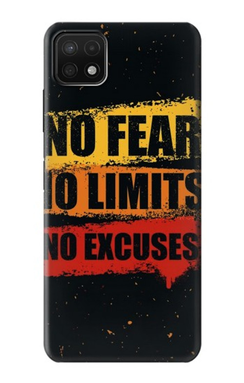 S3492 No Fear Limits Excuses Case Cover Custodia per Samsung Galaxy A22 5G