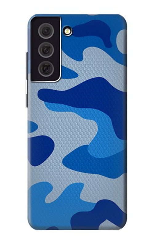 S2958 Army Blue Camo Camouflage Case Cover Custodia per Samsung Galaxy S21 FE 5G