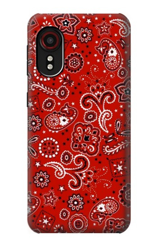 S3354 Red Classic Bandana Case Cover Custodia per Samsung Galaxy Xcover 5