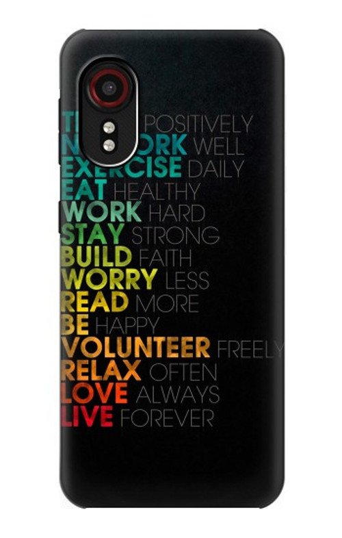 S3523 Think Positive Words Quotes Case Cover Custodia per Samsung Galaxy Xcover 5