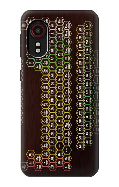 S3544 Neon Honeycomb Periodic Table Case Cover Custodia per Samsung Galaxy Xcover 5