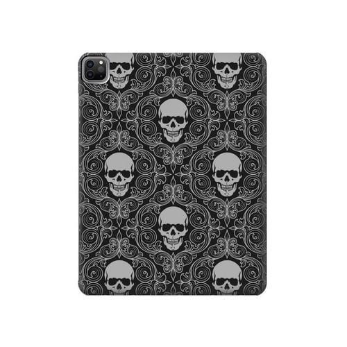 S2371 Skull Vintage Monochrome Pattern Case Cover Custodia per iPad Pro 12.9 (2022, 2021, 2020, 2018), iPad Air 13 (2025, 2024)