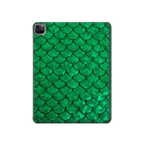 S2704 Green Fish Scale Pattern Graphic Case Cover Custodia per iPad Pro 12.9 (2022, 2021, 2020, 2018), iPad Air 13 (2025, 2024)