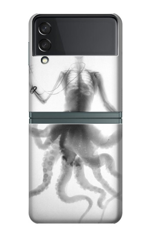 S1432 Skull Octopus X-ray Case For Samsung Galaxy Z Flip 3 5G