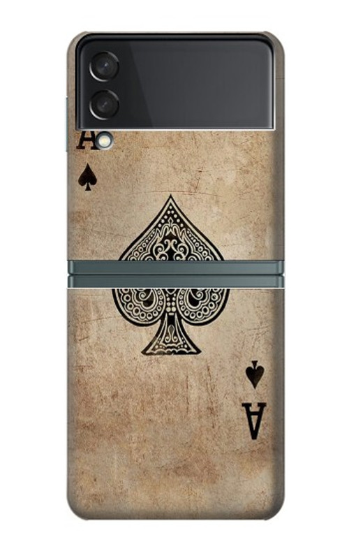 S2928 Vintage Spades Ace Card Case For Samsung Galaxy Z Flip 3 5G S2928 Vintage Spades Ace Card Case For Samsung Galaxy Z Flip 3 5G