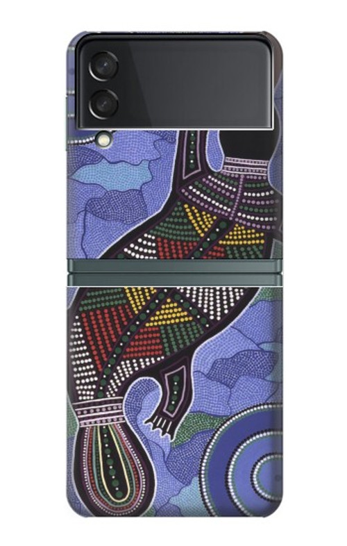 S3387 Platypus Australian Aboriginal Art Case For Samsung Galaxy Z Flip 3 5G