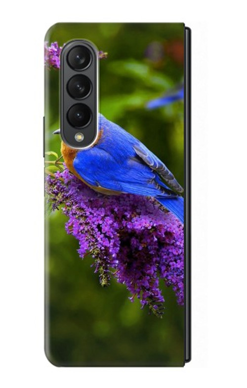 S1565 Bluebird of Happiness Blue Bird Case For Samsung Galaxy Z Fold 3 5G