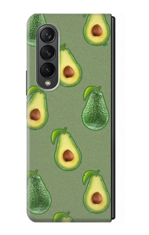 S3285 Avocado Fruit Pattern Case For Samsung Galaxy Z Fold 3 5G