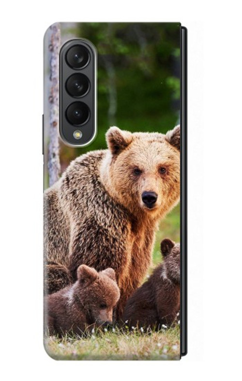 S3558 Bear Family Case For Samsung Galaxy Z Fold 3 5G