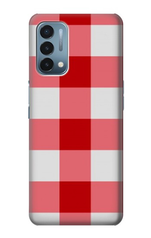 S3535 Red Gingham Case Cover Custodia per OnePlus Nord N200 5G