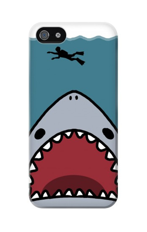 S3825 Cartoon Shark Sea Diving Case Cover Custodia per iPhone 5C