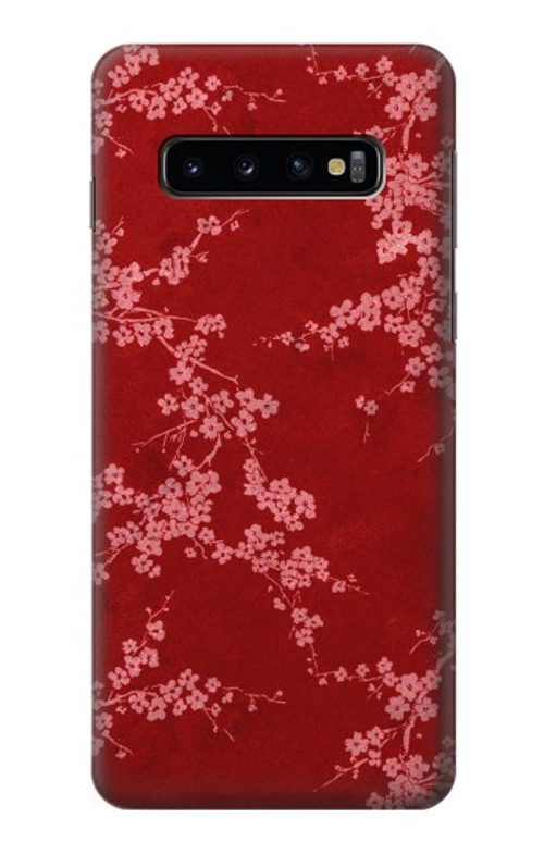 S3817 Red Floral Cherry blossom Pattern Case Cover Custodia per Samsung Galaxy S10