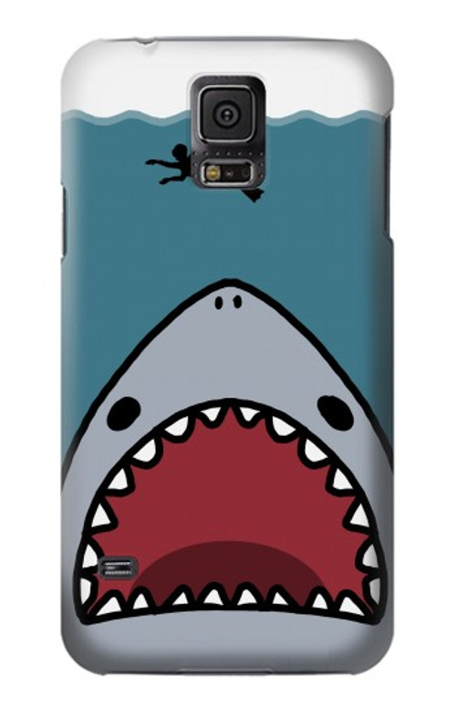 S3825 Cartoon Shark Sea Diving Case Cover Custodia per Samsung Galaxy S5