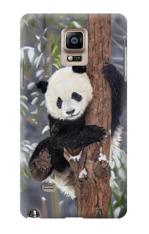 S3793 Cute Baby Panda Snow Painting Case Cover Custodia per Samsung Galaxy Note 4